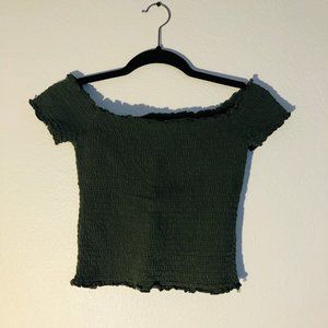 Hollister fitted off the shoulder crop top